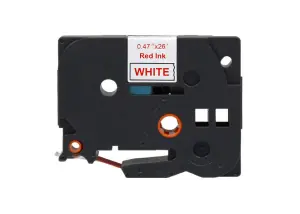 Brother TZe232 Cinta Laminada de Etiquetas 12mm Rojo sobre Blanco 8m