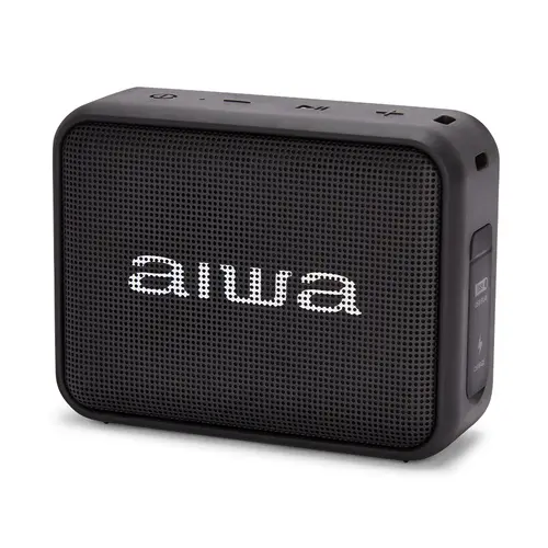 Aiwa Altavoz Bluetooth Portable TWS BS-200BKMKIII 5.3 6W RMS FM USB IPX6 12h Negro