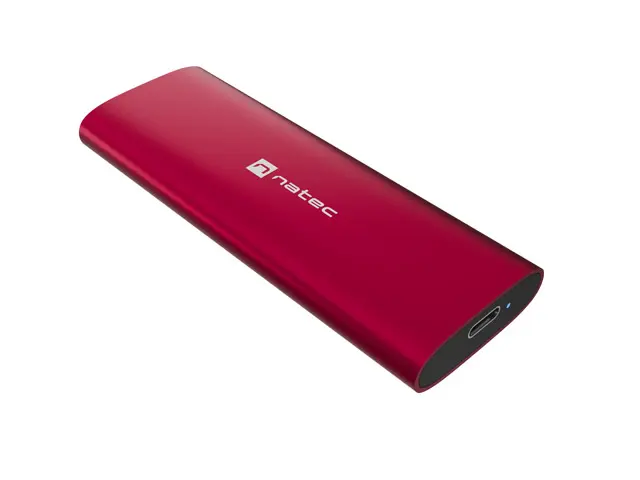 Natec Rhino Lite M.2 Caja Externa SSD NVME/PCIe USB-C 3.2 Hasta 10TB Rojo