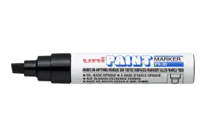 Uni-ball PX-30 Marcador de Pintura - Punta Biselada Acrilica 4-8.5mm - Permanente en Todas las Superficies - Resistente a Luz y Agua - Color Negro