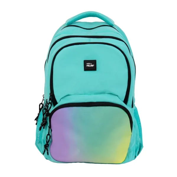Milan Mochila Escolar 25L con Compartimento para Portátil y Bolsillos Laterales Verde 46.5x30x17cm