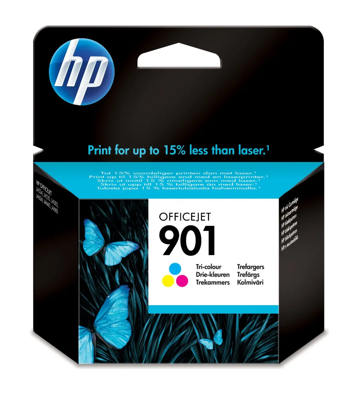 TINTA PACK 3 COLORES  C M Y OFFICEJET  J 4500 J 4524 J 4580 J 4624 J 4680 - Nº 901 XL