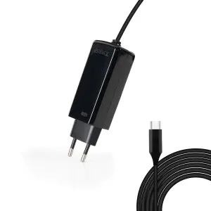 TOOQ Cargador De Pared USB-C PD 100W Con Sistema GaN Color Negro Cubico