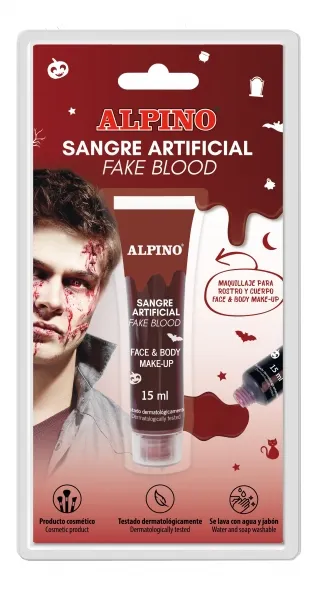 Alpino Bote de Sangre Artificial 15ml - Textura Viscosa - Color Realista - Dermatológicamente Testado