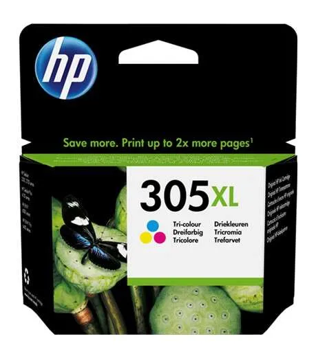 HP Cartucho Nº305XL Color para DeskJet 1255/23XX/27XX, DeskJet Plus 41XX, Envy 60XX, Envy Pro 64XX