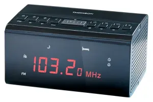 Thomson CR50 Radio Reloj Despertador con Alarma Dual - Color Negro
