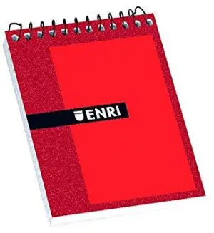 Enri Bloc Espiral 80 Hojas 4x4 Tapas Duras Rojo