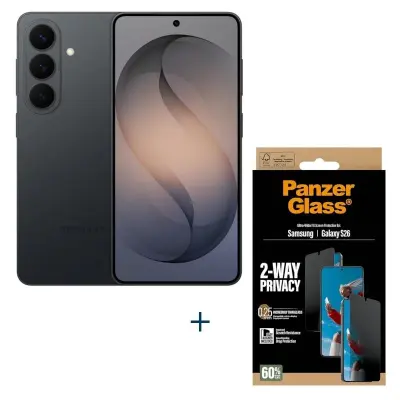 Samsung Galaxy S26 256GB EE Black + Protector Privacidad Panzer