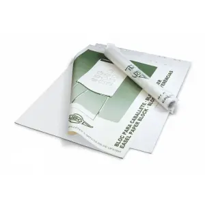 Faibo Bloc de 25 Hojas Papel Liso para Pizarras Caballete 65x90 cm