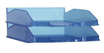 Archivo 2000 Bandeja Apilable En 3 Posiciones Fondo Liso Din A4 Y Folio 345X255X60 Mm Lagoon Traslúcido