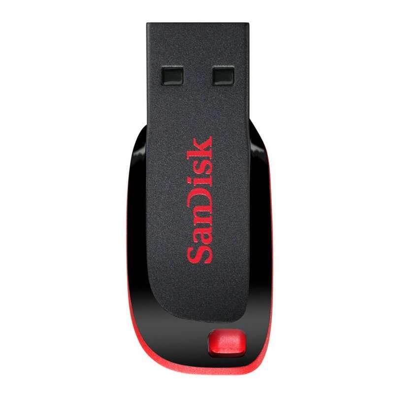 Sandisk Cruzer Blade Memoria Usb 2.0 128Gb - Ultra Compacta - Color Negro/Rojo (Pendrive)