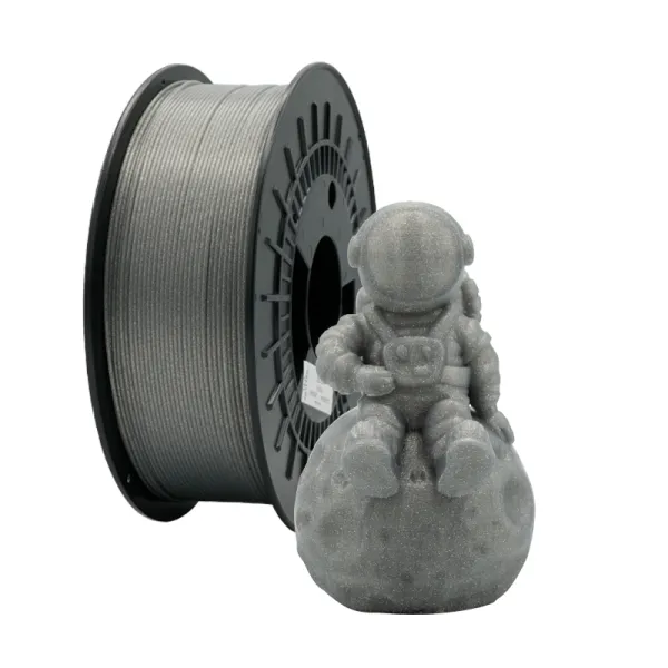 Filamento 3D Pla Glitter - Diametro 1.75Mm - Bobina 1Kg - Color Plata