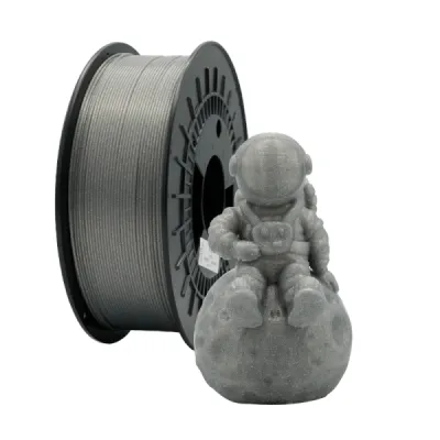 3D Filamento 3D PLA Glitter 1.75mm 1kg Bobina Color Plata