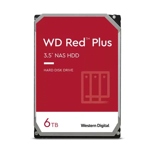 Western Digital Red Plus Disco Duro Interno 6 Tb 5400 Rpm 256 Mb 3.5" Serial Ata Iii