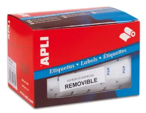 Apli Rollo de 2.520 Etiquetas PVP 16x22mm Adhesivo Removible Color Blanco