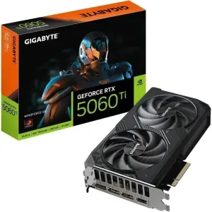 Gigabyte GeForce RTX 5060 TI 8GB GDDR7 Tarjeta Gráfica WINDFORCE - 3x DP, HDMI