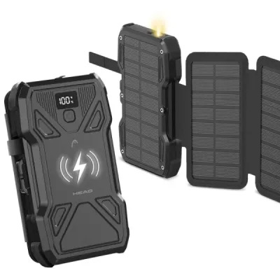 Head Powerbank Solar 10.000mAh 22.5W con Carga Inalámbrica y Power Delivery