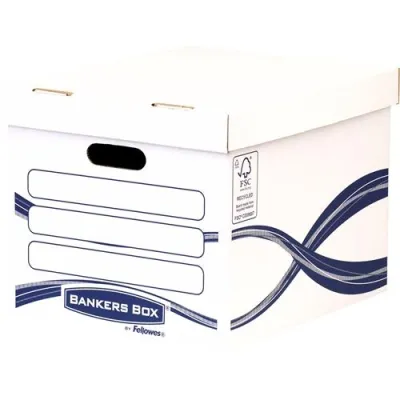 Fellowes Bankers Box Basic Contenedor de Archivos Montaje Manual Cartón Reciclado FSC
