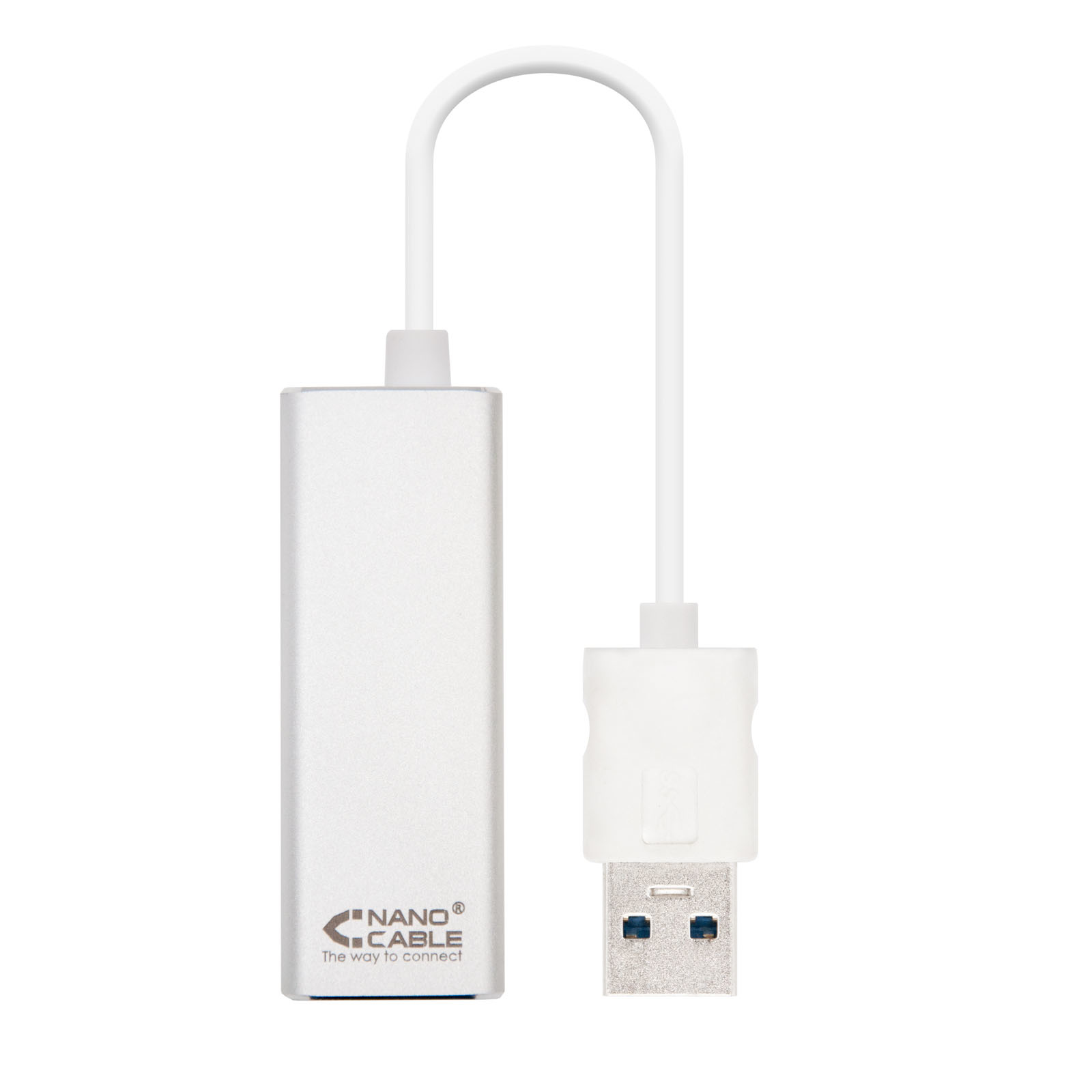 Nanocable Conversor Usb 3.0 A Ethernet Gigabit 10/100/1000 Mbps Blanco 15Cm