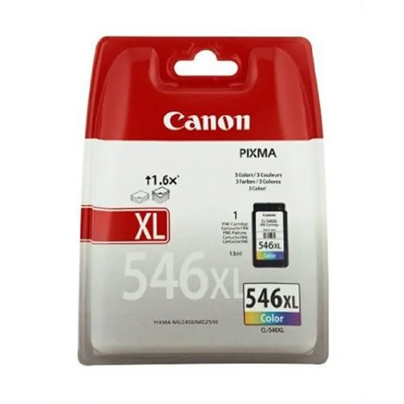 Canon Tinta Tricolor CL 546XL para Impresoras PIXMA MG 2150/3150 y MX 455/525/395