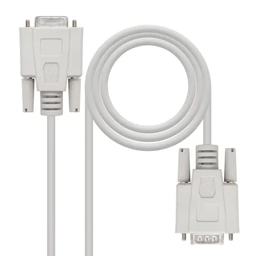 Nanocable Cable RS232 DB9 Macho a DB9 Hembra 1.80m Beige