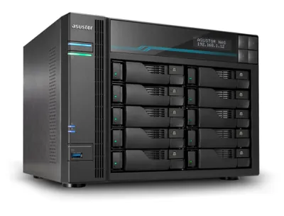 Servidor Nas Asustor Lockestor Pro As7110T 10 Bahias Intel 9Th Xeon E-2224 Quad 3.4Ghz 8Gb 2X2.5Gbe 2X10Gbe Raid 0,1 Jbod Sata6Gb Usb 3.2