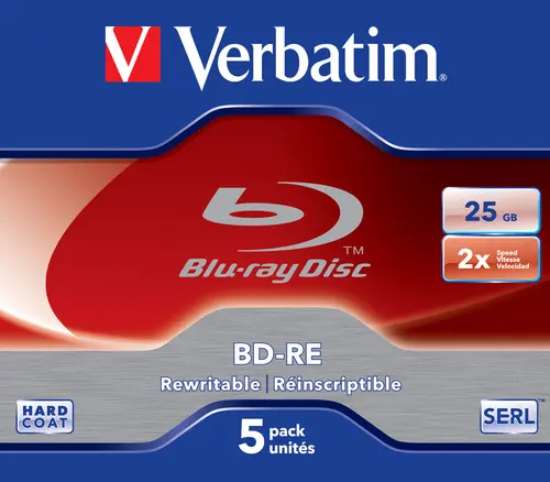 Verbatim Bd-R Blu-Ray 25Gb 6X Speed Datalife - 5 En Caja Jewel