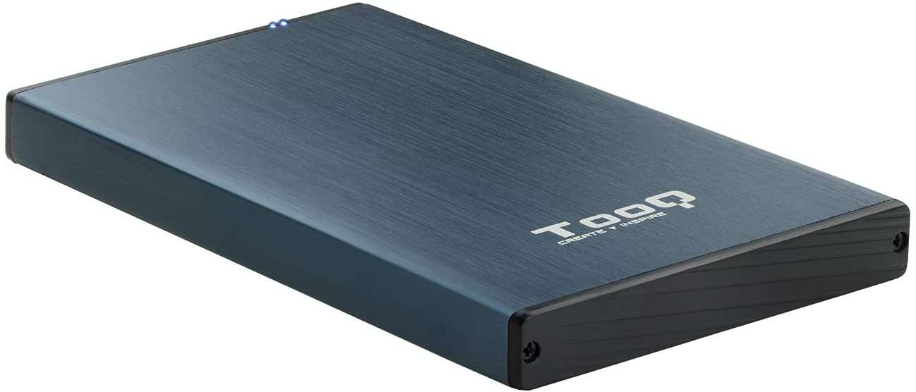 Tooq Carcasa Externa Hdd/Sdd 2.5" Hasta 9,5Mm Sata Usb 3.0 - Color Azul Marino Metalizado