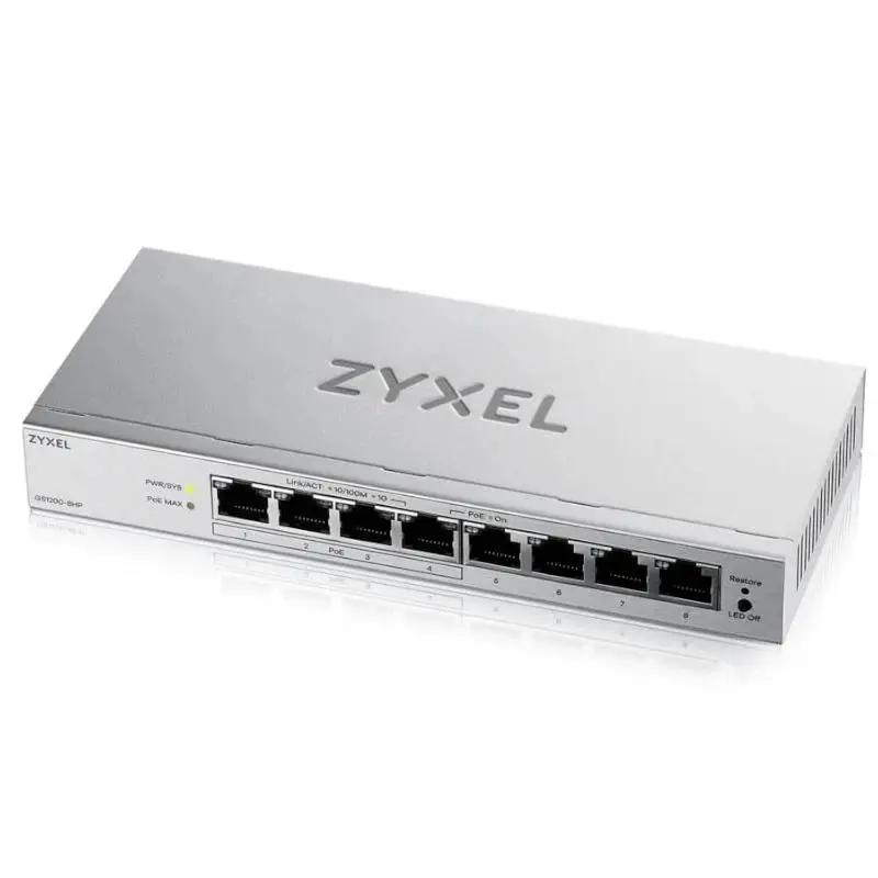 Zyxel Gs1200-8Hpv3 Switch 8Xgb (4Xpoe+) 68W