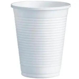 Vaso De Plástico PP 220cc Blanco - Caja De 100 Unidades
