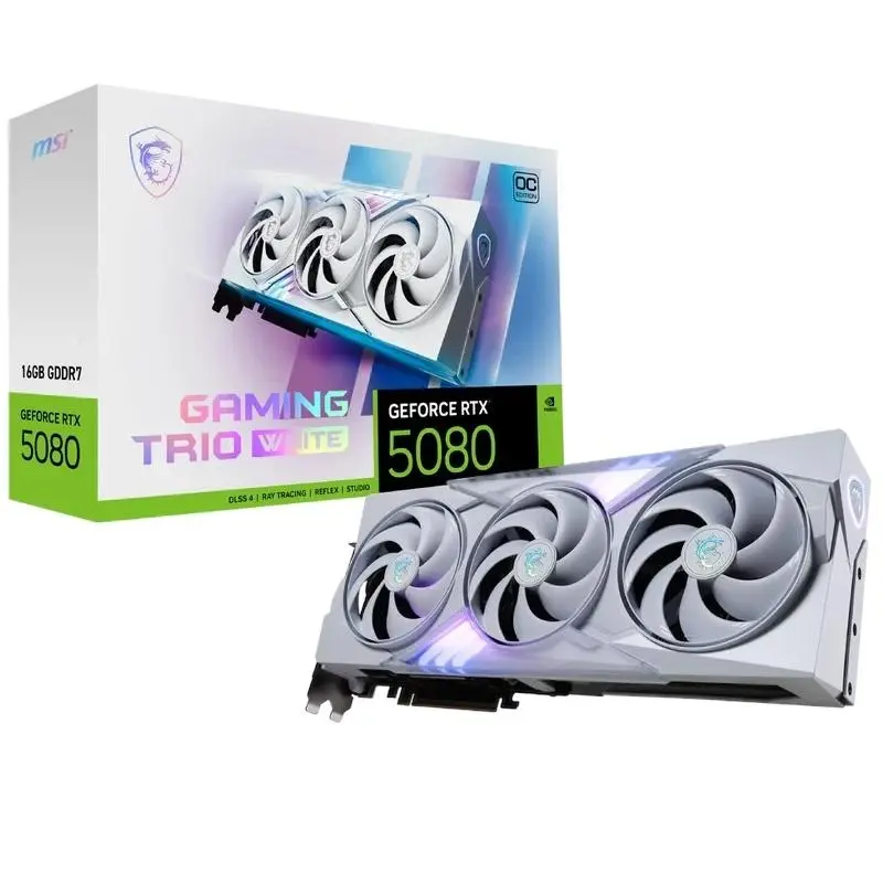 MSI NVIDIA RTX 5080 16GB Gaming Trio White DDR7