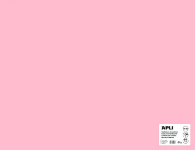 Apli Cartulina Rosa 50 x 65 cm 170 g - Paquete de 25 Hojas