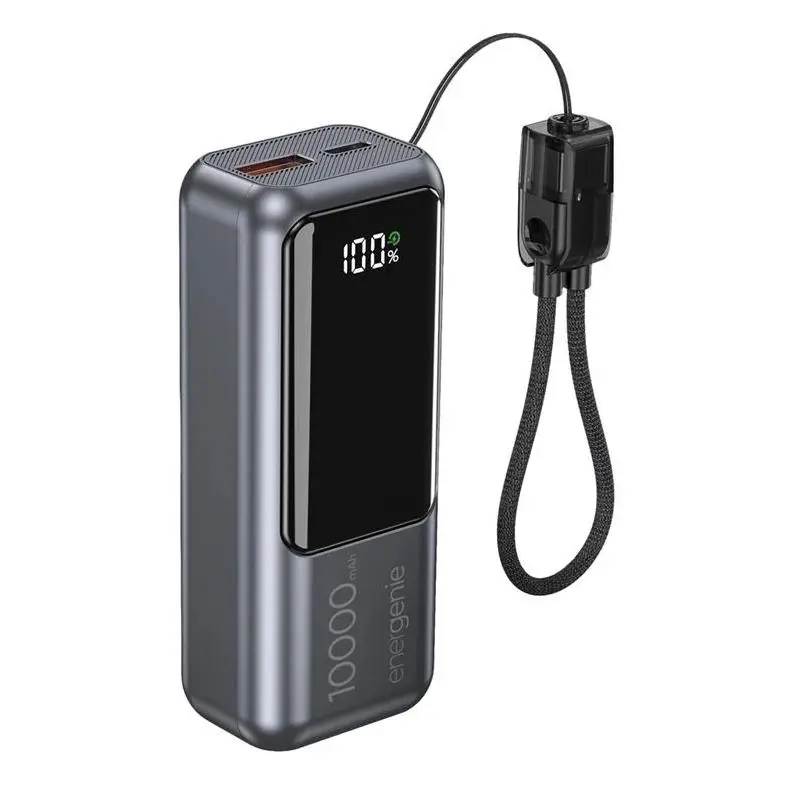 Gembird Powerbank 10000 mAh con Pantalla LCD Gris
