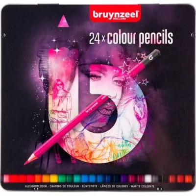 Talens Bruynzeel Lápices De Colores Surtido Claro Estuche Metálico 24 Ud