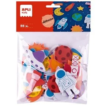 Apli Formas De Goma Eva Adhesiva Diseño Espacio Bolsa De 56 C/Surtidos +4 Años
