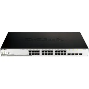 D-Link DGS-1210-28MP/E Switch Semigestionable 24 Puertos GIGA PoE 370W + 4 Combo