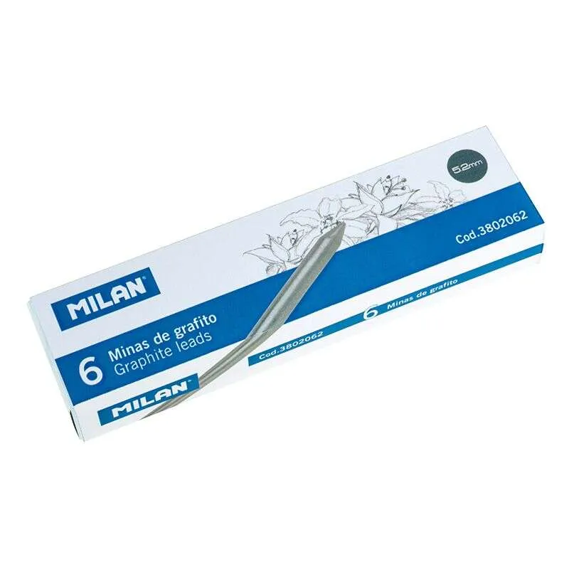 Milan Minas 5,2mm B Estuche 6 Unidades Grafito