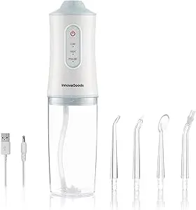 InnovaGoods Irrigador Dental Inalámbrico 4W 110psi Batería 2000mAh IPX6 Blanco