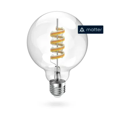 Hama Bombilla LED E27 Inteligente 4.9W RGBW WiFi Control App Estilo Retro G95 IP20