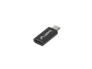 Lanberg Adaptador de Género Micro-USB 2.0 a USB-C Negro
