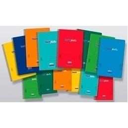 Zorrilla Cuaderno Espiral Tauroplastic 80H Folio 90Gr 3X3 T/ Pp Colores Surtidos