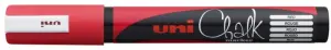 Uni-ball PWE-5M Marcador de Tiza Líquida Rojo - Punta Cónica 1.8-2.5mm