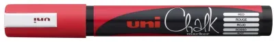 Uni-ball PWE-5M Marcador de Tiza Líquida Rojo - Punta Cónica 1.8-2.5mm