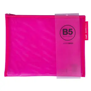 Apli Sobres Porta-Todo Nylon Transpirable B5 (290x223mm) con Cierre de Cremallera