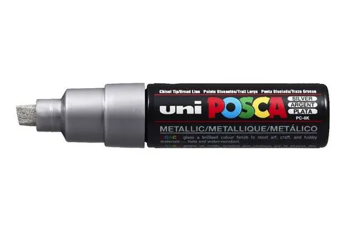 Posca Marcador  Pc-8K No Permanente Punta Biselada 8.0Mm Plata Metálico