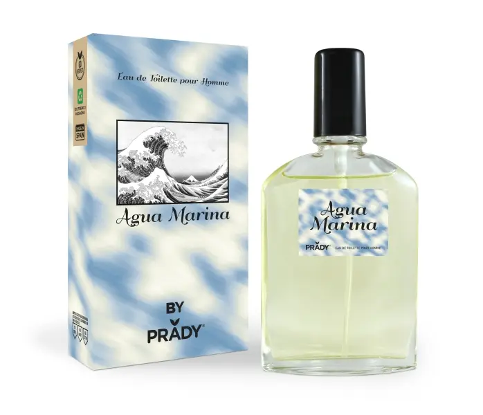 Prady Colonia De Hombre Agua Marina - Frasco De 90 Ml - Spray Pulverizador