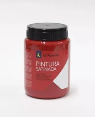 La Pajarita Témpera Escolar Bote De 35Ml Satinada Rojo Bermellon L-07