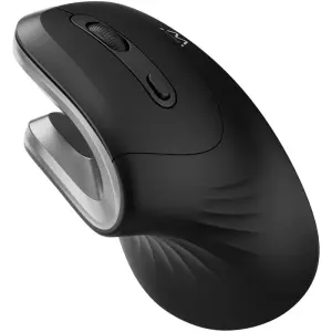 Ewent Ratón Inalámbrico Ergonómico Vertical 1000dpi USB-A 2.4GHz Negro/Gris
