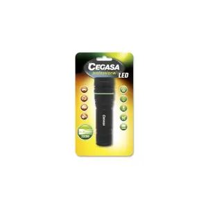 Cegasa Linterna LED 400lm, Aluminio, 12 x 4cm, Funciona con 4 Pilas AAA