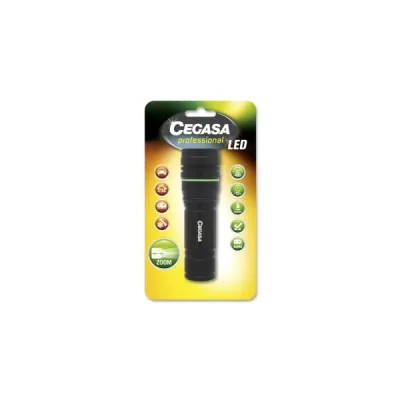 Cegasa Linterna LED 400lm, Aluminio, 12 x 4cm, Funciona con 4 Pilas AAA